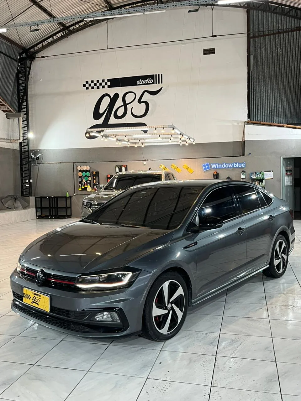 VW Virtus GTS cinza finalizado no Studio G85
